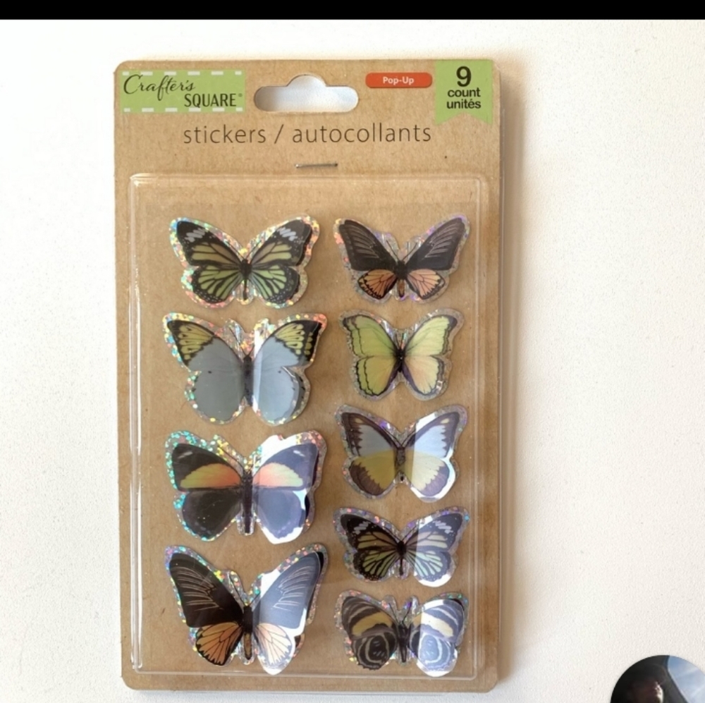Crafters Square Pop Up Butterfly Stickers